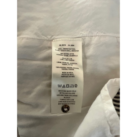 Feather Bone Anthropologie Stripe Embroidered Sleeve Tunic‎ Dress Women Size XS - Picture 12 of 13